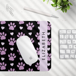 Muster von Paws, Lilac Paws, Herz, Ihr Name Mousepad