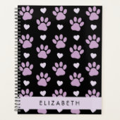 Muster von Paws, Lilac Paws, Herz, Ihr Name Planer (Vorderseite)