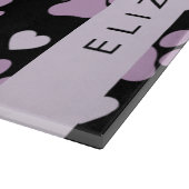 Muster von Paws, Lilac Paws, Herz, Ihr Name Schneidebrett (Ecke)