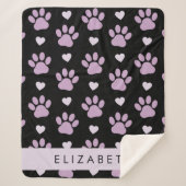 Muster von Paws, Lilac Paws, Herz, Ihr Name Sherpadecke (Vorderseite)