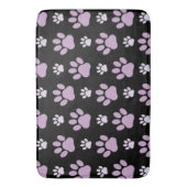 Muster von Paws, Lilac Paws, Hundepfen, Paw Prints Badematte (Vorderseite Vertikal)
