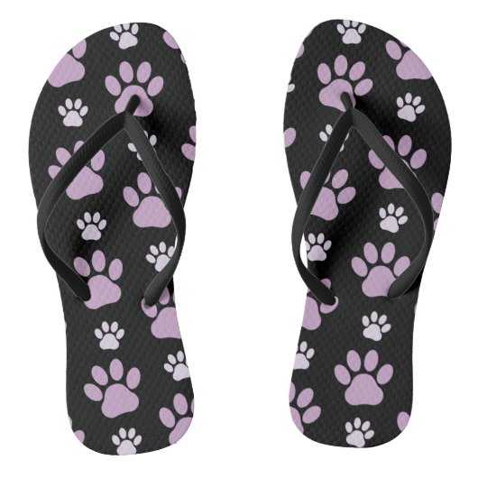 Muster von Paws, Lilac Paws, Hundepfen, Paw Prints Badesandalen (Fußbett)