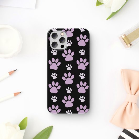 Muster von Paws, Lilac Paws, Hundepfen, Paw Prints Case-Mate iPhone Hülle