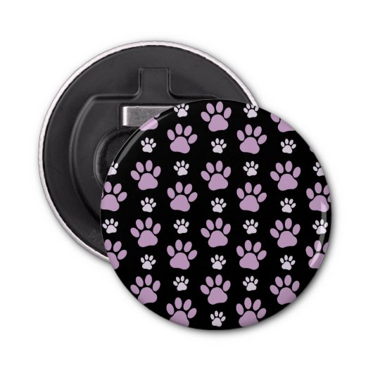 Muster von Paws, Lilac Paws, Hundepfen, Paw Prints Flaschenöffner (Vorderseite)