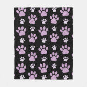 Muster von Paws, Lilac Paws, Hundepfen, Paw Prints Fleecedecke (Vorderseite)
