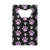 Muster von Paws, Lilac Paws, Hundepfen, Paw Prints Geldbeutel Flaschenöffner (Vorderseite)