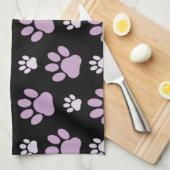 Muster von Paws, Lilac Paws, Hundepfen, Paw Prints Geschirrtuch (Viertel Falte)