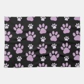 Muster von Paws, Lilac Paws, Hundepfen, Paw Prints Geschirrtuch (Horizontal)