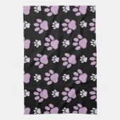 Muster von Paws, Lilac Paws, Hundepfen, Paw Prints Geschirrtuch (Vertikal)