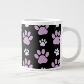 Muster von Paws, Lilac Paws, Hundepfen, Paw Prints Jumbo-Tasse (Rechts)