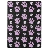 Muster von Paws, Lilac Paws, Hundepfen, Paw Prints Klemmbrett (Rückseite)