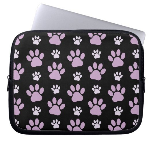 Muster von Paws, Lilac Paws, Hundepfen, Paw Prints Laptopschutzhülle (Vorderseite)