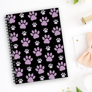 Muster von Paws, Lilac Paws, Hundepfen, Paw Prints Notizblock