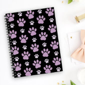 Muster von Paws, Lilac Paws, Hundepfen, Paw Prints Notizblock