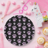Muster von Paws, Lilac Paws, Hundepfen, Paw Prints Pappteller (Party)