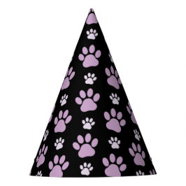Muster von Paws, Lilac Paws, Hundepfen, Paw Prints Partyhütchen