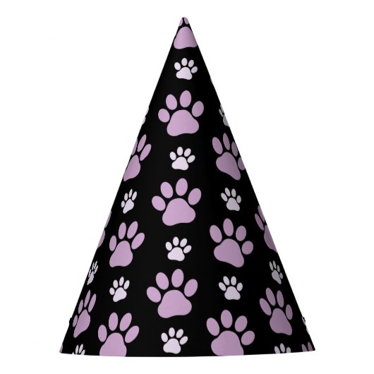 Muster von Paws, Lilac Paws, Hundepfen, Paw Prints Partyhütchen (Vorderseite)