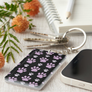 Muster von Paws, Lilac Paws, Hundepfen, Paw Prints Schlüsselanhänger