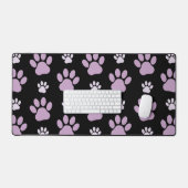 Muster von Paws, Lilac Paws, Hundepfen, Paw Prints Schreibtischunterlage (Tastatur & Maus)