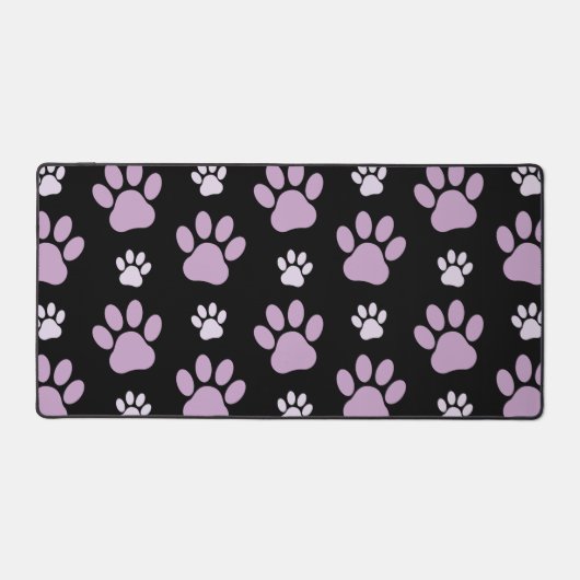 Muster von Paws, Lilac Paws, Hundepfen, Paw Prints Schreibtischunterlage (Vorderseite)