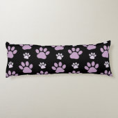 Muster von Paws, Lilac Paws, Hundepfen, Paw Prints Seitenschläferkissen (Rückseite)