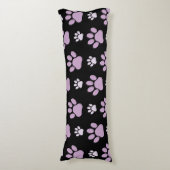 Muster von Paws, Lilac Paws, Hundepfen, Paw Prints Seitenschläferkissen (Vorderseite Vertikal)