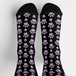 Muster von Paws, Lilac Paws, Hundepfen, Paw Prints Socken