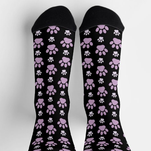 Muster von Paws, Lilac Paws, Hundepfen, Paw Prints Socken (Oben)
