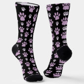 Muster von Paws, Lilac Paws, Hundepfen, Paw Prints Socken (Gewinkelt)