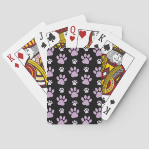 Muster von Paws, Lilac Paws, Hundepfen, Paw Prints Spielkarten