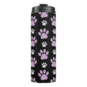 Muster von Paws, Lilac Paws, Hundepfen, Paw Prints Thermosbecher