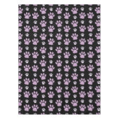 Muster von Paws, Lilac Paws, Hundepfen, Paw Prints Tischdecke (Vorderseite)