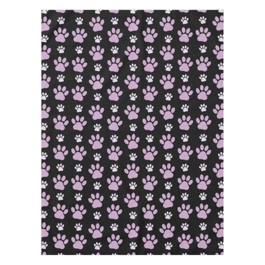 Muster von Paws, Lilac Paws, Hundepfen, Paw Prints Tischdecke (Vorderseite)