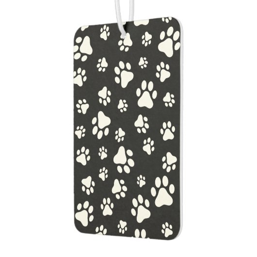 Muster von Paws, Paw Prints, Schwarz und Weiß Autolufterfrischer (Links)