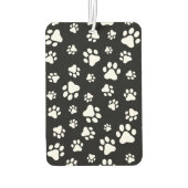 Muster von Paws, Paw Prints, Schwarz und Weiß Autolufterfrischer (Rückseite)