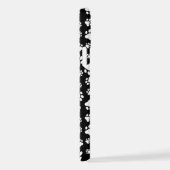 Muster von Paws, Paw Prints, Schwarz und Weiß iPhone Hülle (Rechte Seite)