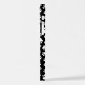 Muster von Paws, Paw Prints, Schwarz und Weiß iPhone Hülle (Linke Seite)