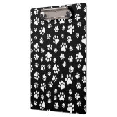 Muster von Paws, Paw Prints, Schwarz und Weiß Klemmbrett (Links)