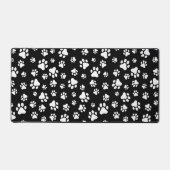 Muster von Paws, Paw Prints, Schwarz und Weiß Schreibtischunterlage (Vorderseite)