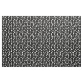 Muster von Paws, Paw Prints, Schwarz und Weiß Stoff (Yard (91,4 cm))