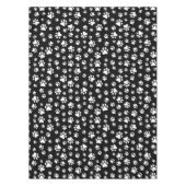 Muster von Paws, Paw Prints, Schwarz und Weiß Tischdecke (Vorderseite)