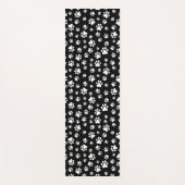 Muster von Paws, Paw Prints, Schwarz und Weiß Yogamatte (Vorderseite)