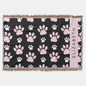 Muster von Paws, rosa Paws, Dog Paws, Ihr Name Decke (Vorderseite)