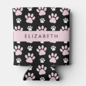 Muster von Paws, rosa Paws, Dog Paws, Ihr Name Dosenkühler (Rückseite)