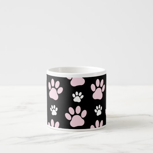 Muster von Paws, rosa Paws, Dog Paws, Ihr Name Espressotasse (Vorderseite)