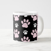 Muster von Paws, rosa Paws, Dog Paws, Ihr Name Jumbo-Tasse (Vorderseite Rechts)