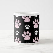 Muster von Paws, rosa Paws, Dog Paws, Ihr Name Jumbo-Tasse (Vorderseite)