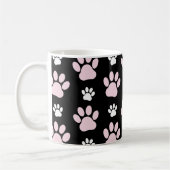Muster von Paws, rosa Paws, Dog Paws, Ihr Name Kaffeetasse (Links)