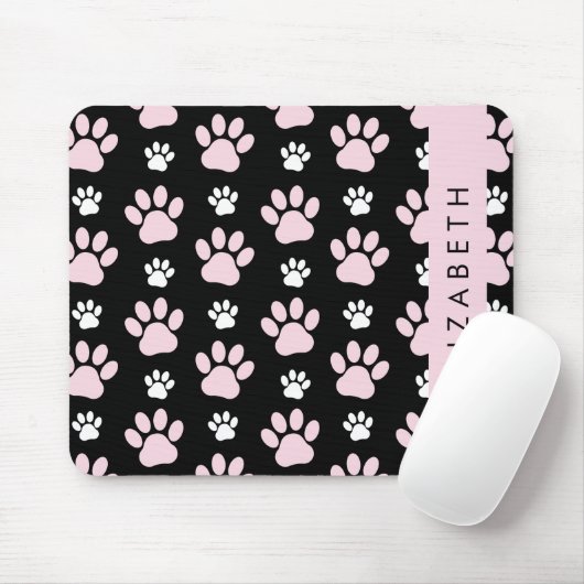 Muster von Paws, rosa Paws, Dog Paws, Ihr Name Mousepad (Mit Mouse)