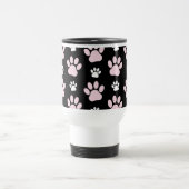 Muster von Paws, rosa Paws, Dog Paws, Ihr Name Reisebecher (Mittel)
